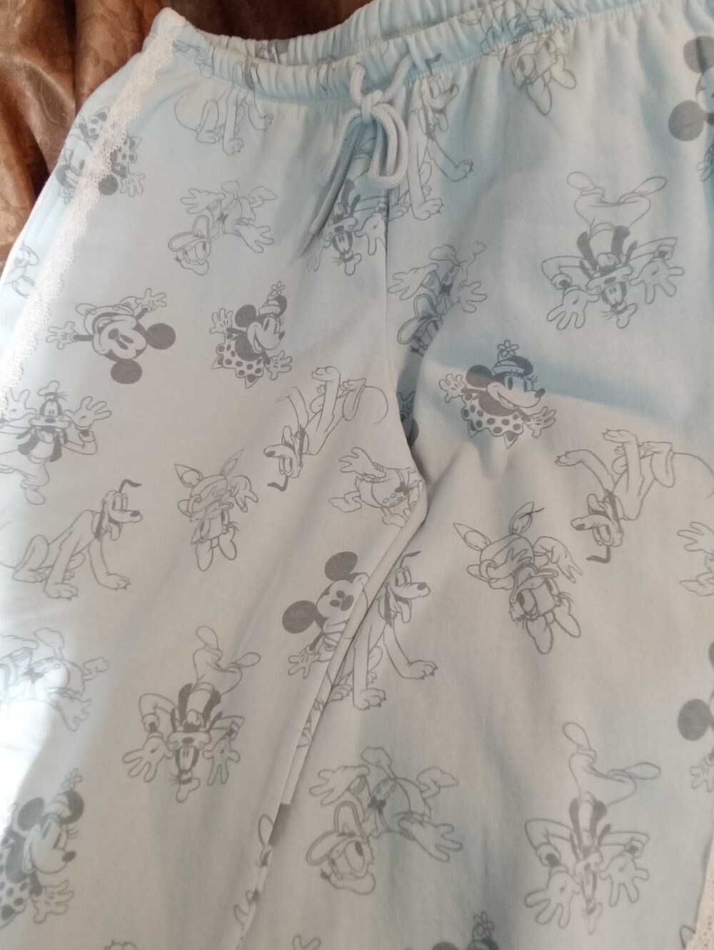#043 Disney Light Blue Mickey & Friends Pants - Picture 2 of 4